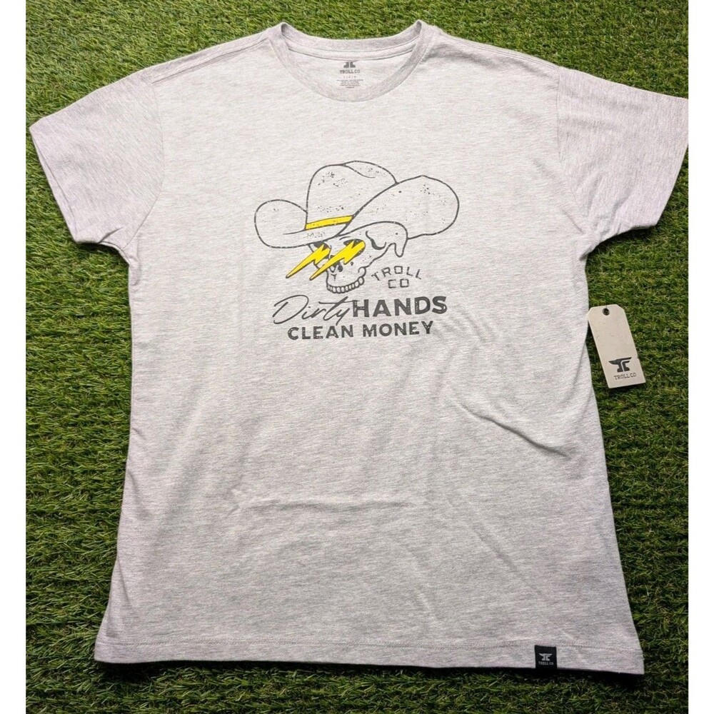 Troll Co.- Dirty Hands Clean Money Garage Tee Shirt Women's Size Large NWT